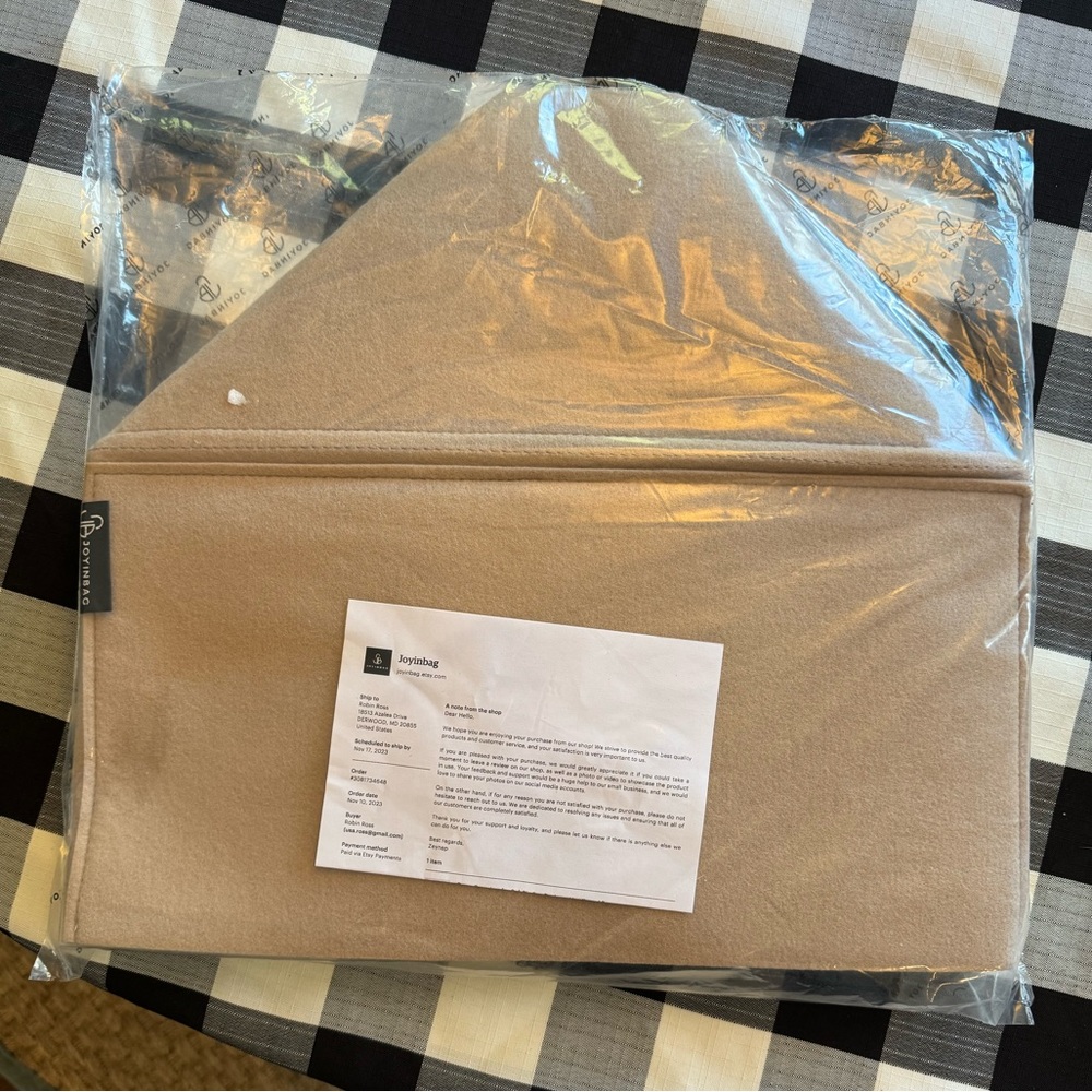 NEW LARGE Celine Big Bag Insert Taupe